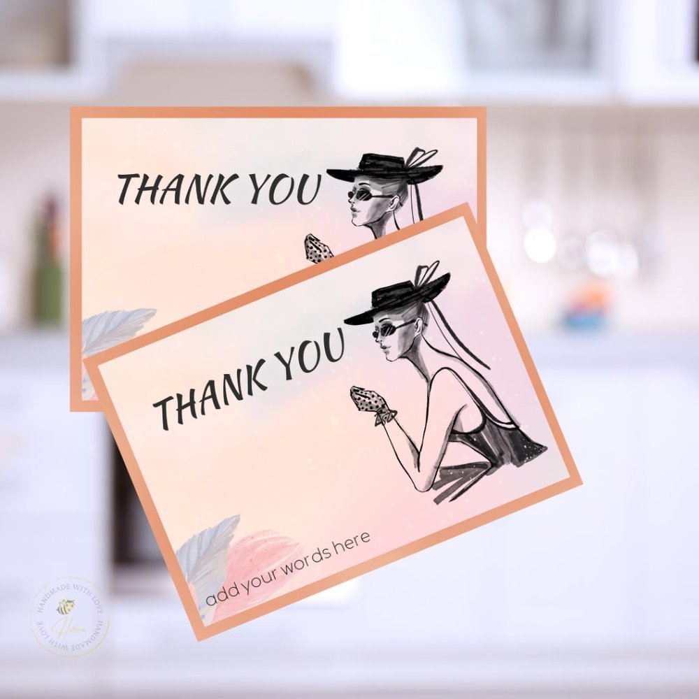 Elegant Fashion Thank You Card